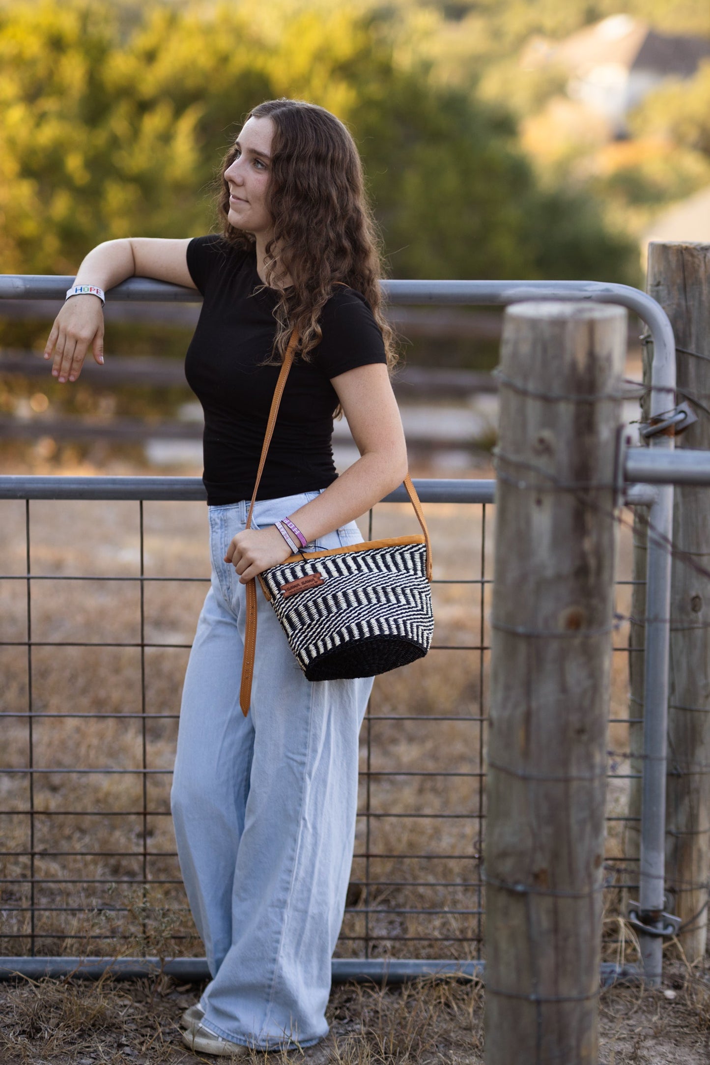 Small Balance Handcrafted Sisal Straw Crossbody Bag