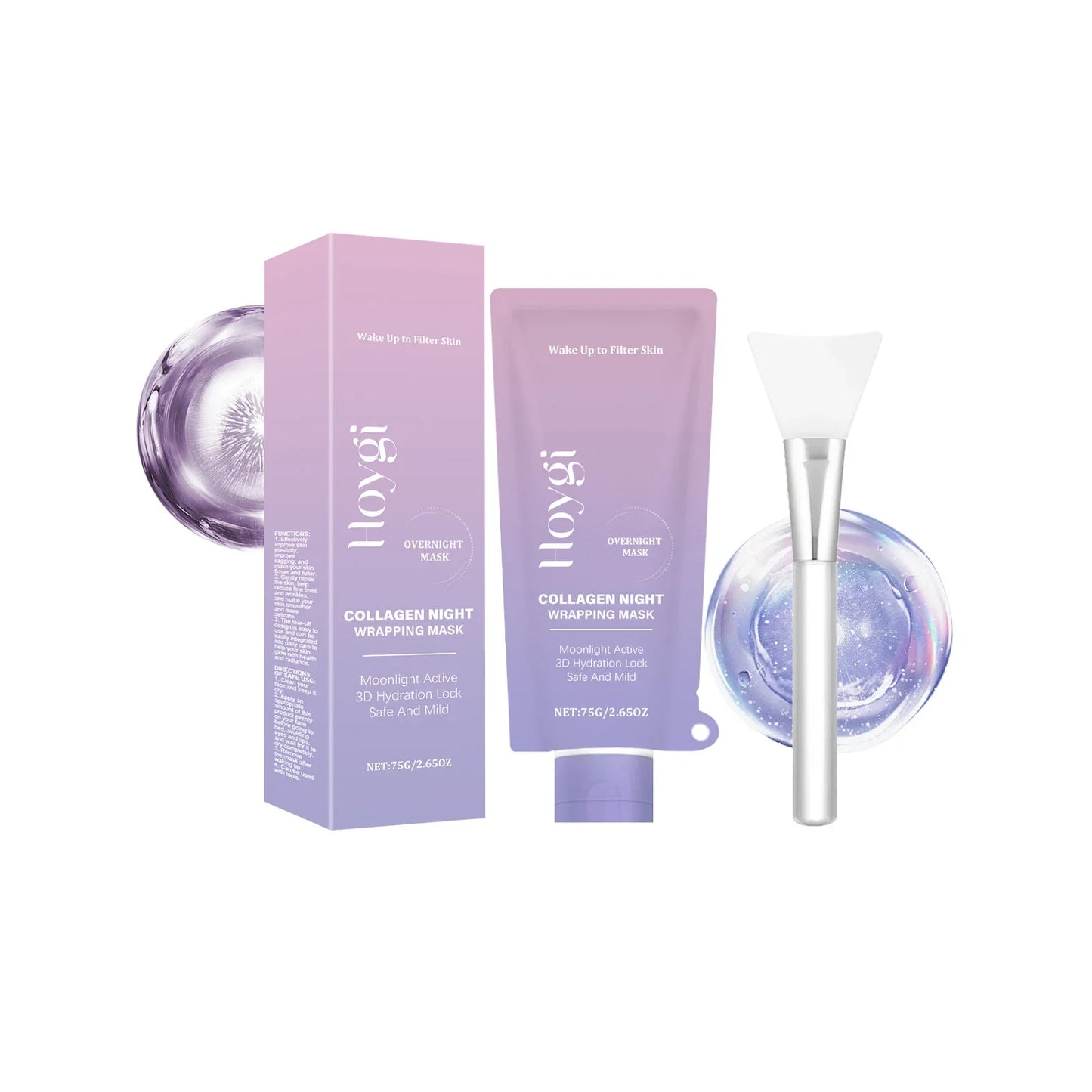 Korean Skincare Collagen Peel Off Facial Mask,Instant Glow&Glass Skin,Pore Cleansing&Firming,Smooth Fine Lines&Removes Impuritie