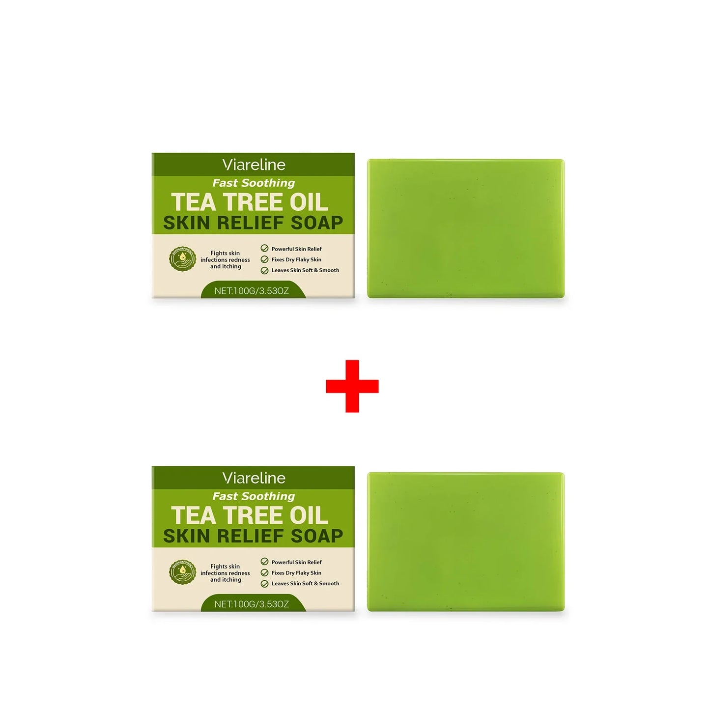Tea Tree Oil Soap Cleaning Gentle Exfoliating Relieve Itch Moisturizing Dry Skin Smoothing Natural Bath Soap for Body and Face