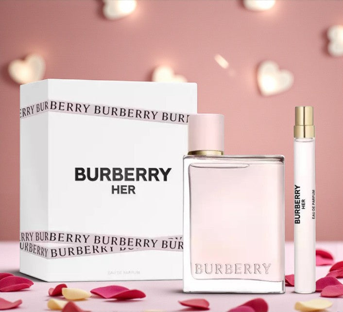 BURBERRY HER 2 PCS SET: 3.3 EAU DE PARFUM SPRAY + 0.33 EAU DE PARFUM SPRAY