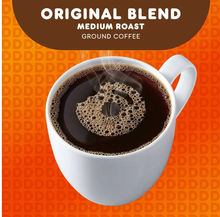 Dunkin' Medium Roast Ground Coffee, Original Blend, 40 oz.