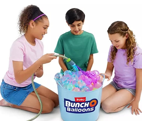 Zuru Bunch O Balloons 400+ Rapid-Fill Self-Tying Recyclable Water Balloons, 12 Stems