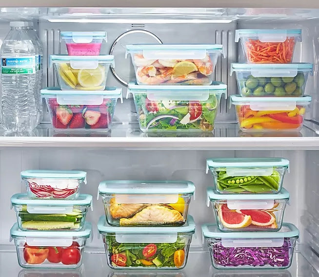 Member's Mark 24-Piece Glass Food Storage Set By Glass lock