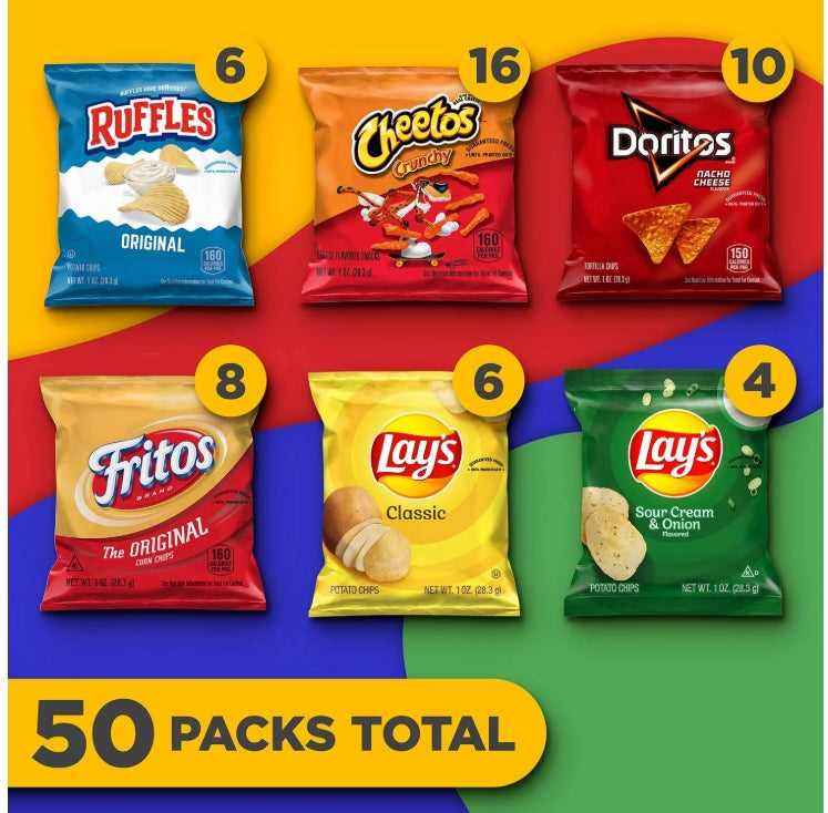 Frito-Lay Classic Mix Variety Pack Chips, 50 pk