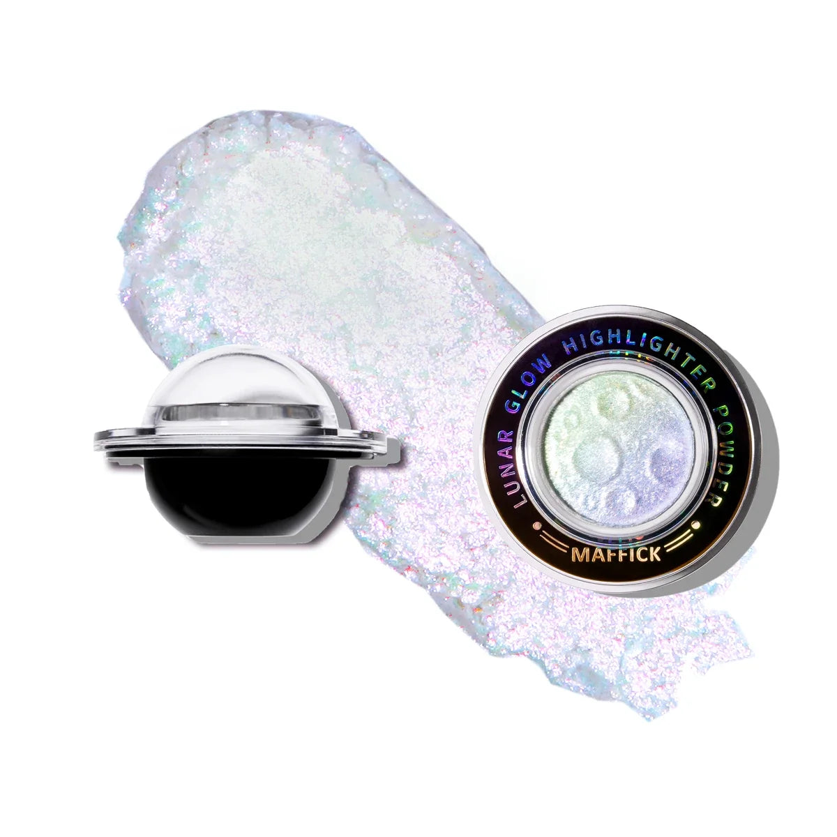 Planet highlighter powder brightens the whole body, with a burst of nasal shadows and a three-dimensional highlight on the face