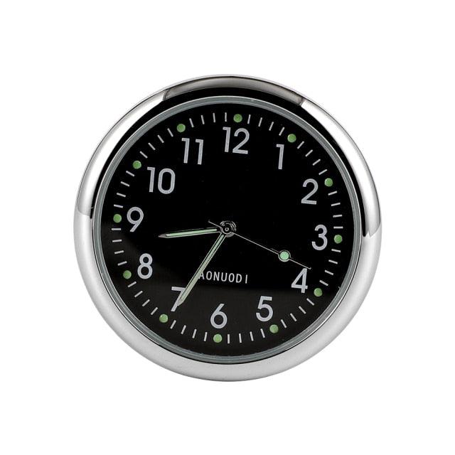 Car Clock Watch Indoor Automobiles Stick-In Luminous Quartz Analog Watch Universal Pocket Mini Stick-On Clock for Car Boat Bike Home Watch Decoration Accessories
