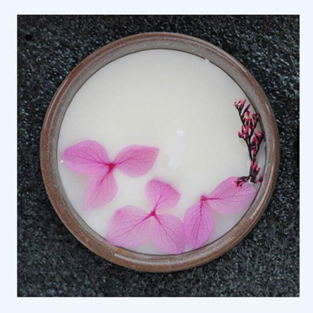 Flower Aromatherapy Candle Soy Wax Home Decorative Scented Candles Portable Travel Jar Aromatherapy Candles Set Used for Stress Relief in Bath Yoga Sleep Ideal for Thanksgiving Christmas Birthday Wedding Party Home Decoration Aroma Candles