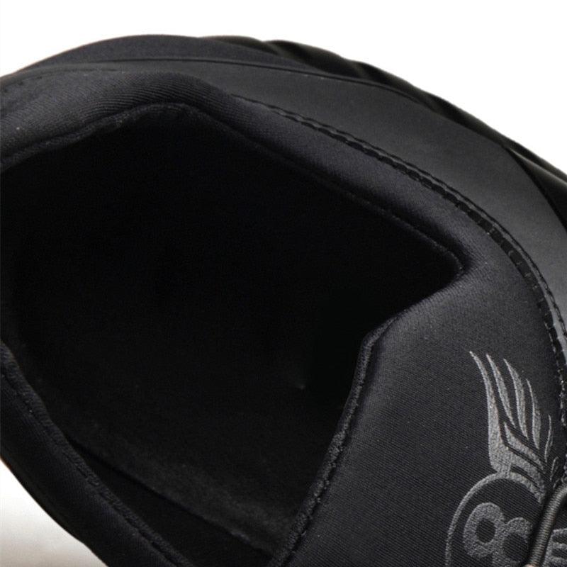 New Mens Casual Leather Lace Up Sneakers Solid Color Breathable Business Mens Fashion Leather Dress Sneakers Flexible Business Casual Non-Slip Shoes For Men