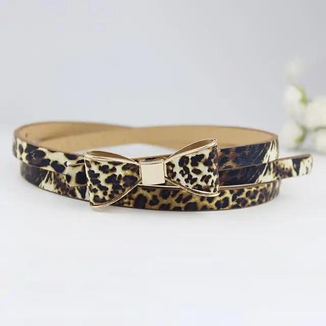 New Slim PU Leather Fashion Bow Waist Belt For Women Casual Dress Retro Design Women Waistband