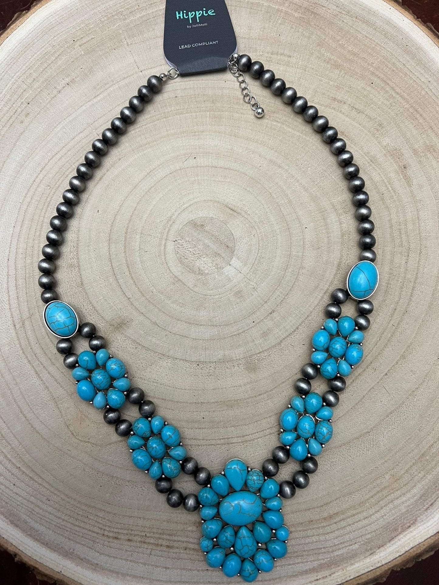 Western Squash Faux Statement Necklace - 21 inch