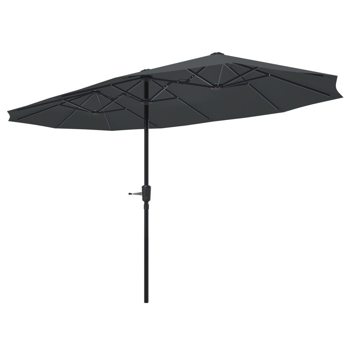 Ainfox 13ft Large Patio Umbrella, Outdoor Double-Sided Rectangle Market Heavy Duty Umbrellas without Base