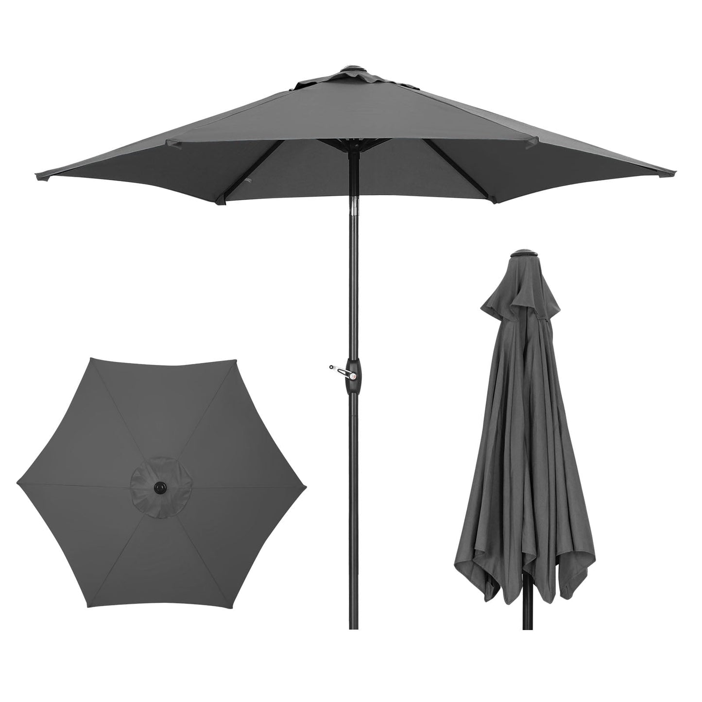 Ainfox 9ft  Patio Umbrella with Push Button Tilt and Crank, UV and Waterproof