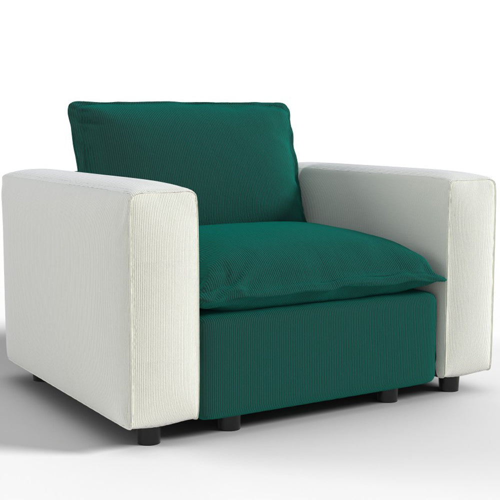 Ainfox Module Sofa Oversized Sectional Sofa Green With Armrest Beige For Living Room