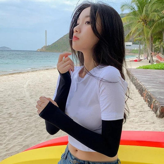 1 Pairs Arm Sleeves Warmers Sports Sleeve Sun UV Protection Hand Cover Cooling Warmer Running Fishing Cycling Sunscreen Sun Protection Arm Sleeves For Men  Women Arm Cover For Cycling Outdoor Sports