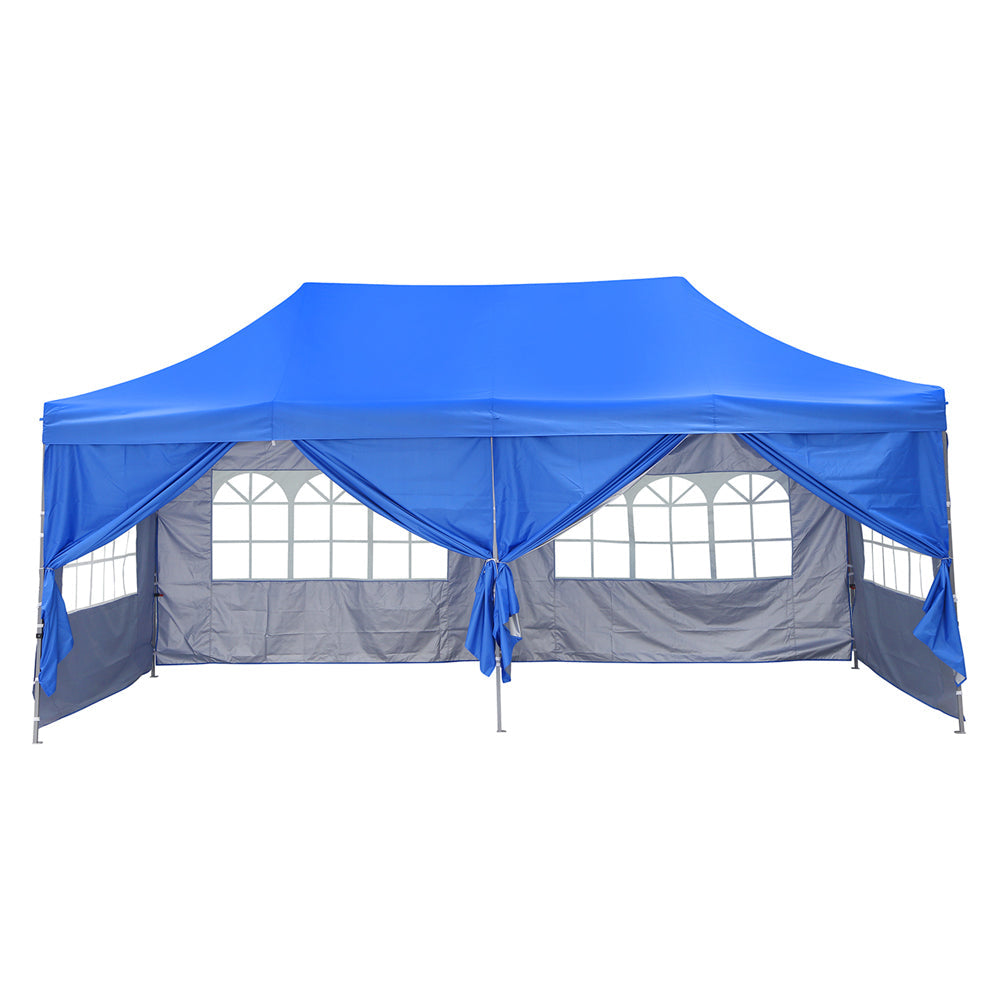 10x20 Heavy Duty Pop up Canopy Tent  Easy Pop Up Commercial Outdoor Canopy Wedding Party Tents with Roller Bag
