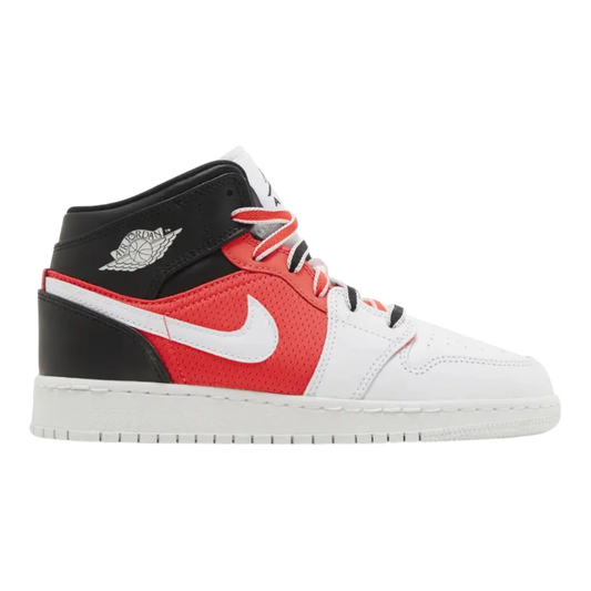 Air Jordan 1 Mid SE Kids Sneakers White/Black/Infrared 23