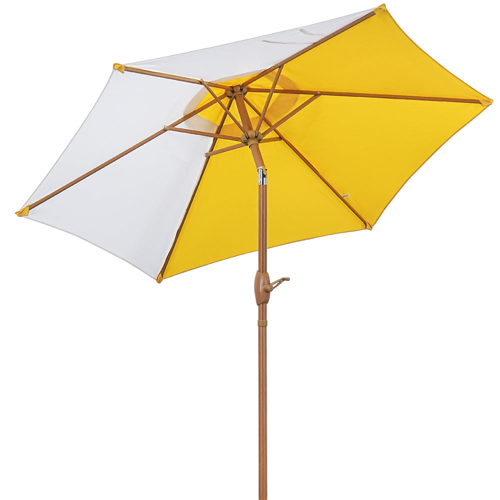 Ainfox 7.5ft Outdoor Market Patio Umbrella with Push Button Tilt and Crank, Waterproof UV Protection