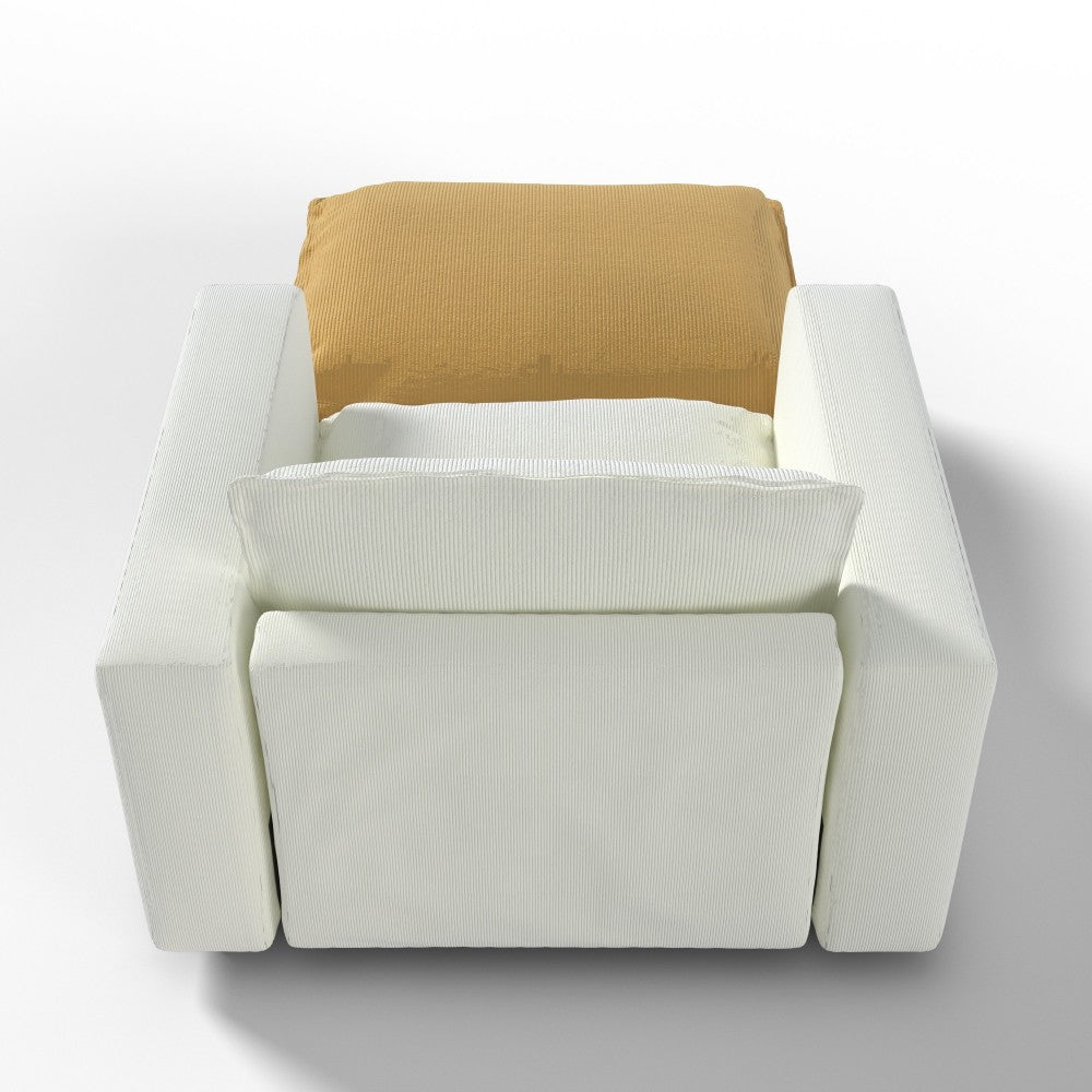 Ainfox Module Sofa Oversized Sleeper Sofa Beige With Ottoman Yellow For Living Room