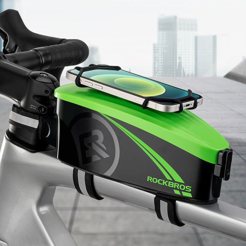 Rainproof Bike Bag For 4-6.5' Front Phone Bag Special PC Hard Shell With Free Rain Cover Motorcycle Bike Accessories  Bike Phone Bag Bike Pouch Top Tube Bag Bicycle Front Frame Bag Waterproof Bike Accessories Bag Phone Holder Compatible With Smartphones