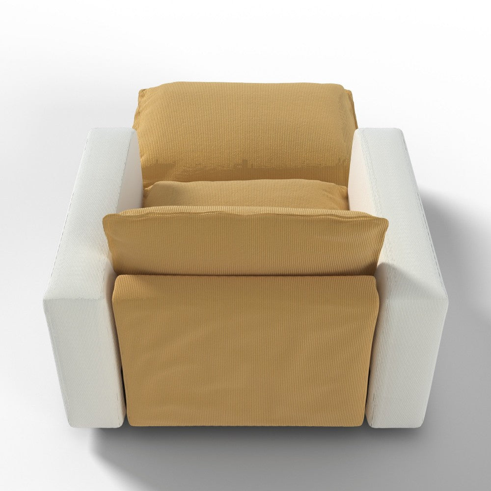 Ainfox Module Sofa Oversized Sleeper Sofa Yellow With Ottoman Yellow For Salon,Living Room and etc