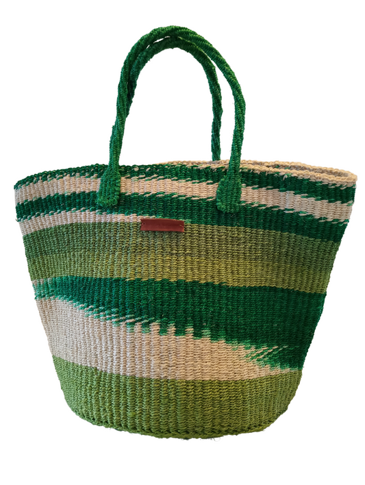 Hand Woven Sisal Market Bag with Strap Handles