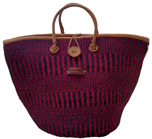 Resilient Handmade Sisal African Basket Tote Bag