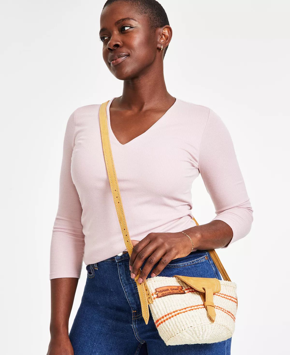 Small Generous Peace Handmade Sisal Crossbody Bag