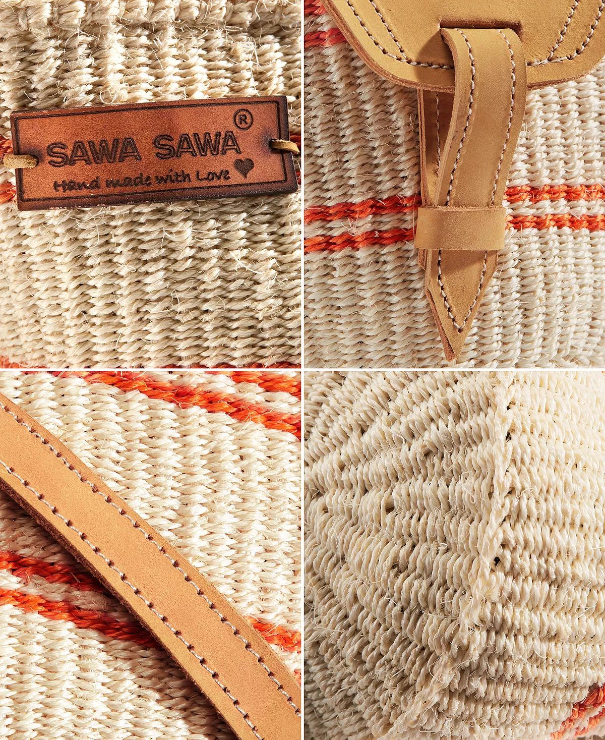Small Generous Peace Handmade Sisal Crossbody Bag