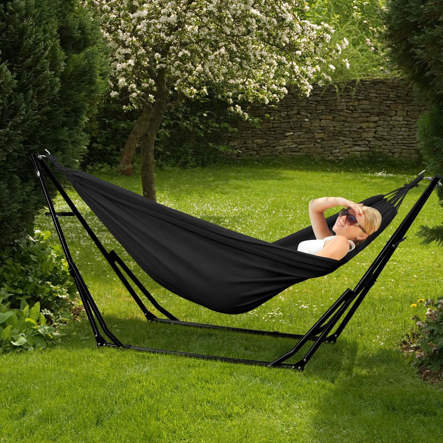 Ainfox 2 in 1 Portable Hammock Bed Camping Chair with Stand Included