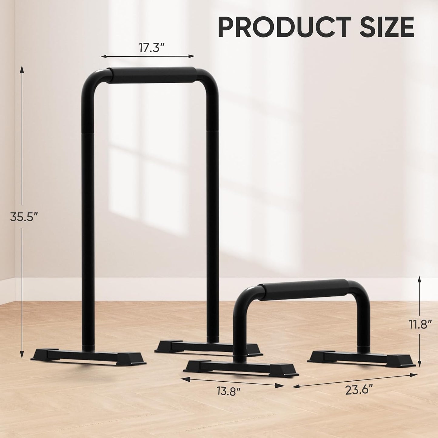 Flexrise Adjustable Dip Bar Pro Max - Heavy Duty Parallel Bars