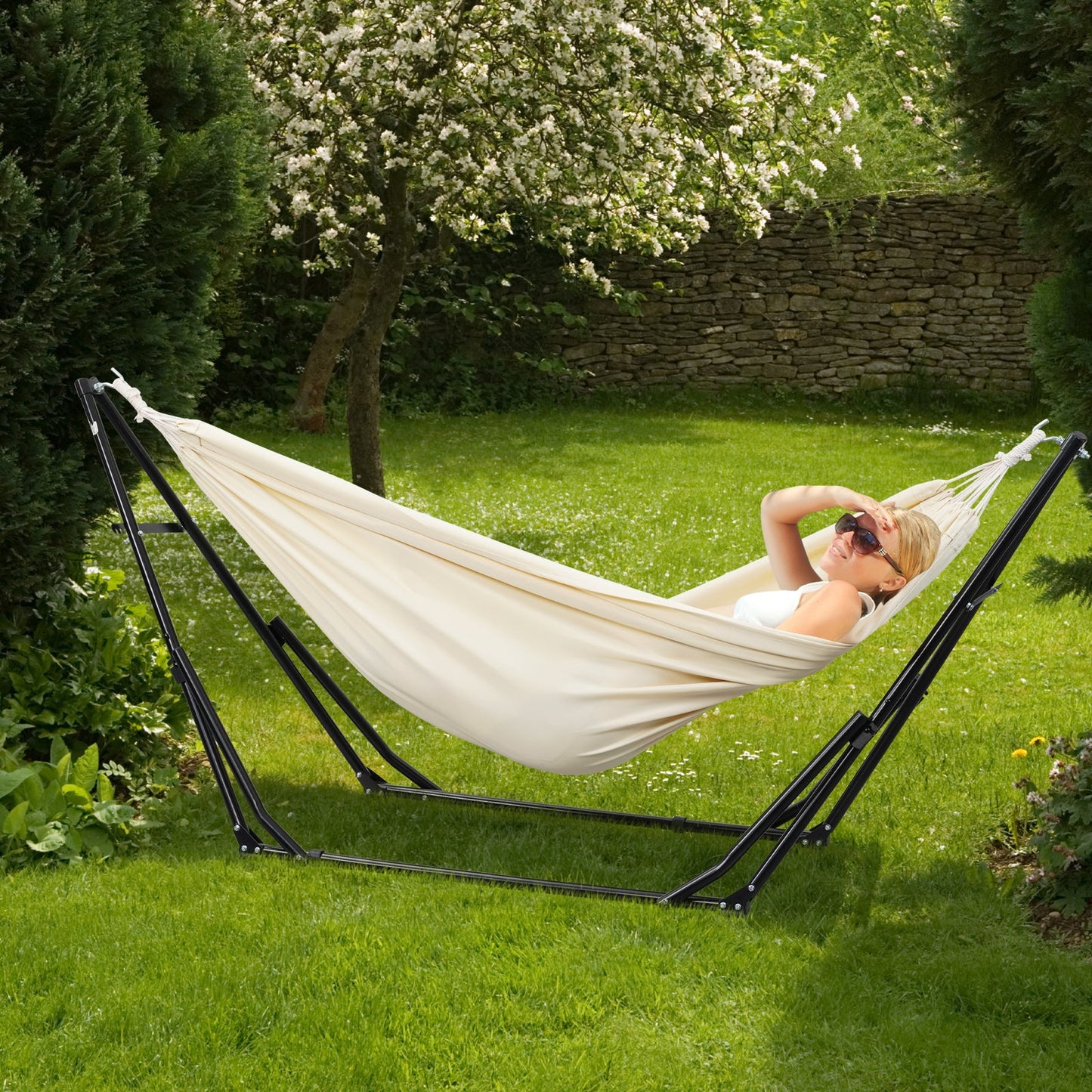Ainfox 2 in 1 Portable Hammock Bed Camping Chair with Stand Included