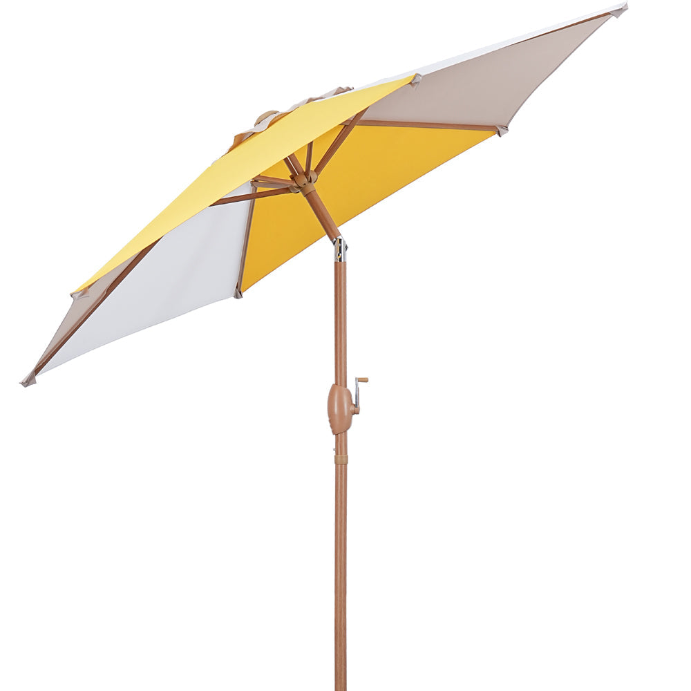 Ainfox 7.5ft Outdoor Market Patio Umbrella with Push Button Tilt and Crank, Waterproof UV Protection