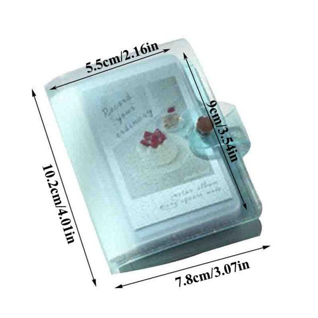 3 Inch Mini Photo Album 32 Pockets Square Hollow Card Holder Bronzing Stars Picture Storage Case PVC Photocard Holder DIY Photo Albums Birthday Gift Family Scrapbook Albums Family Anniversary Gift For Couple