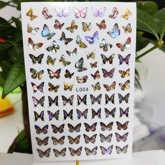 3D Nail Sticker Waterproof Shining Decals Stickers for Nails Cute Beautiful Love Heart Nail Art Decoration Aurora Silver Design Nail Art Stickers Decals Nail Art Supplies Valentines Day 3D Self-Adhesive Nail Decorations Manicuring Nail Art Manicure