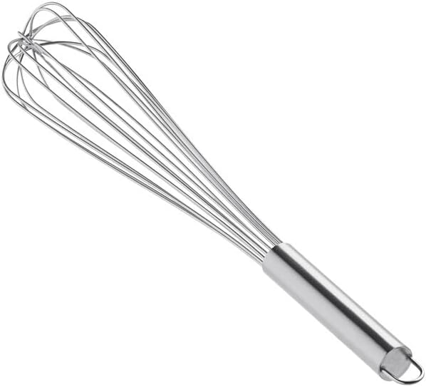 Stainless Steel French Whip, 18 Inch, Silver, Dishwasher Safe, for Mixing and Whisking