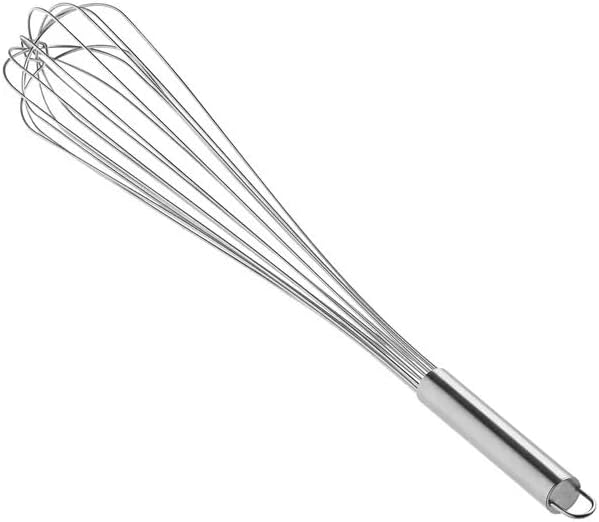 Stainless Steel French Whip Whisk, 24 Inch, Silver, Professional Mixing Tool
