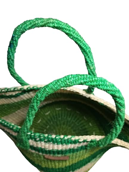 Hand Woven Sisal Market Bag with Strap Handles