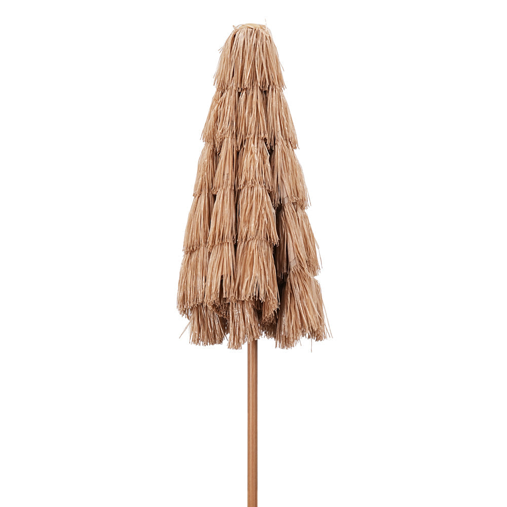 Ainfox 7.5ft Hula Thatched Tiki Umbrella Hawaiian Patio Beach Umbrella with Tilt (No Base)