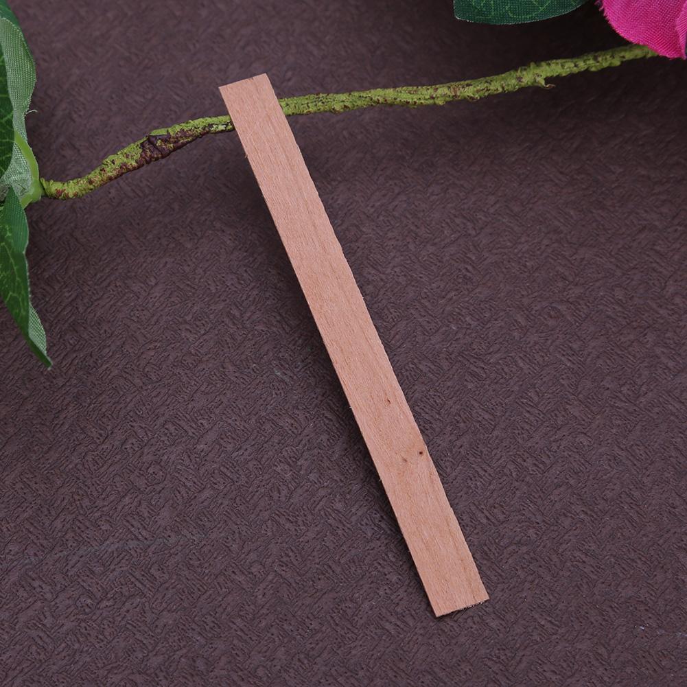 50Pcs Candle Wood Wick for Candles Smokeless Wooden Wicks for Candle Making Crackling Wood Wick for DIY Candles Soy or Palm Wax Form for Candle Making Supplies Wood Wicks