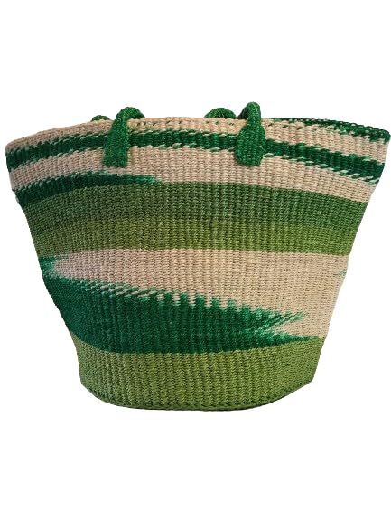 Hand Woven Sisal Market Bag with Strap Handles