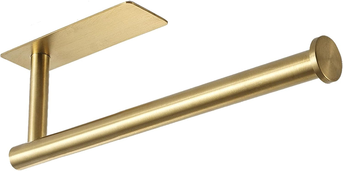 Gold Adhesive Under Cabinet Paper Towel Holder