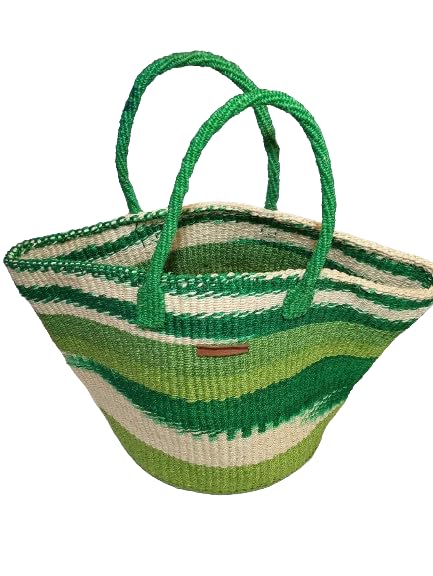 Hand Woven Sisal Market Bag with Strap Handles