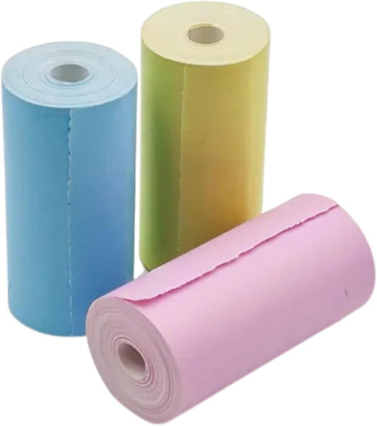 58mm Thermal Photo Paper Rolls – Compatible with Paperang & Peripage, Color Printing Paper for Mini Mobile Photo Printers, 3-Pack for Portable Inkless Printing.