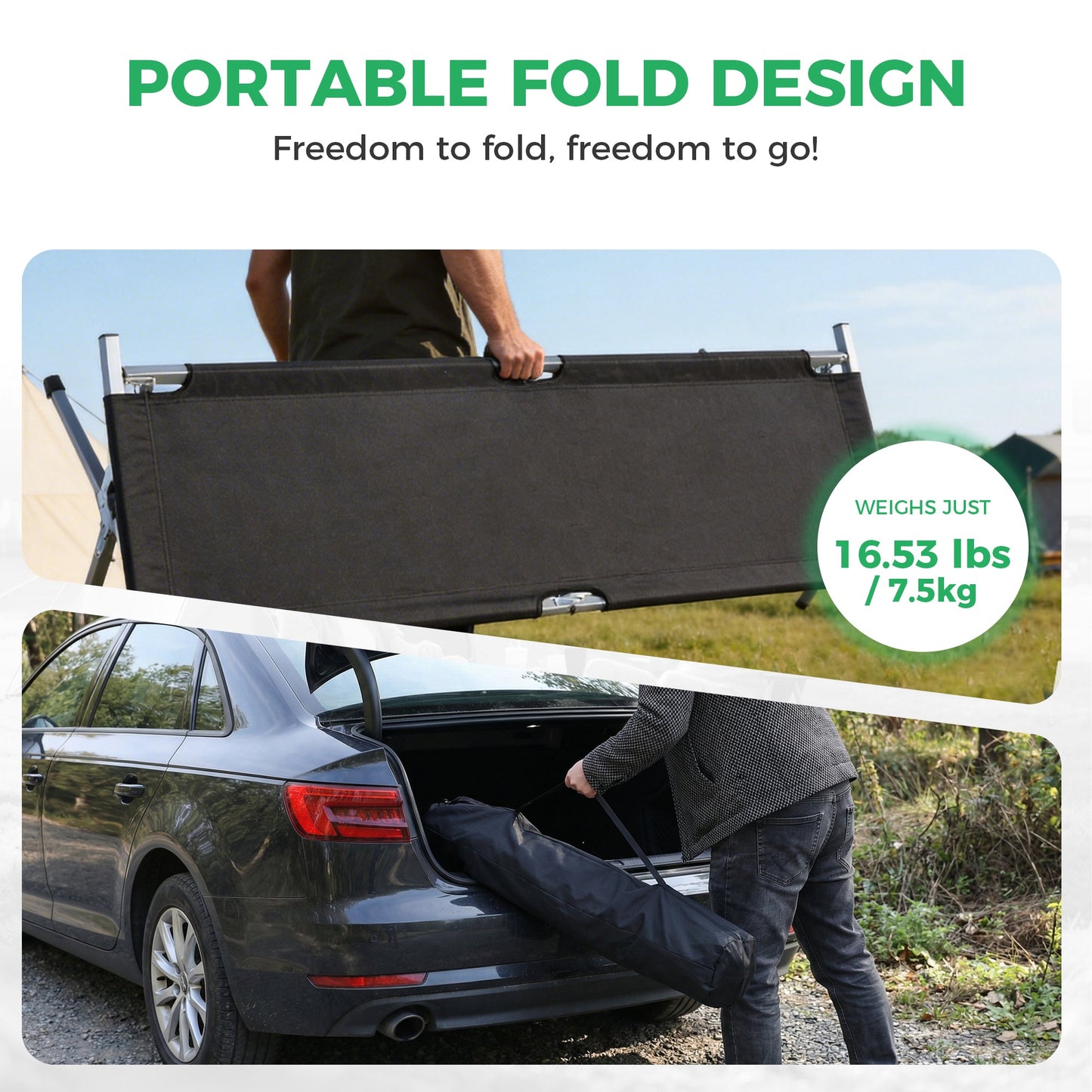 Ainfox camping cot camping bed