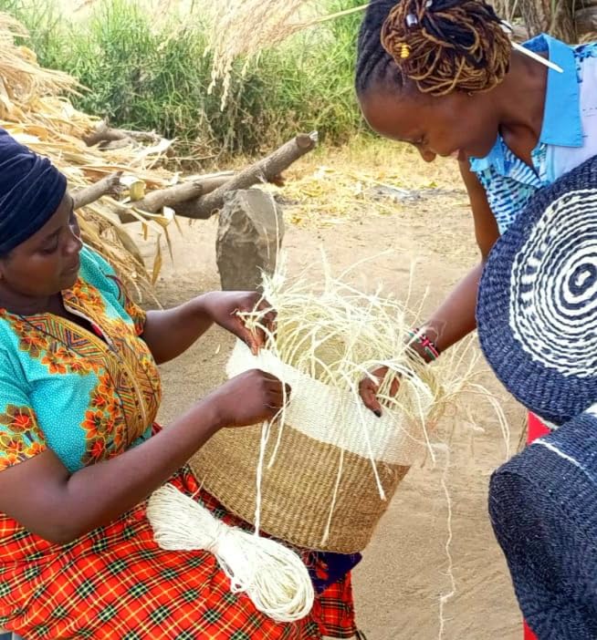 Brave Life Heart Handmade Sisal Straw Basket Tote