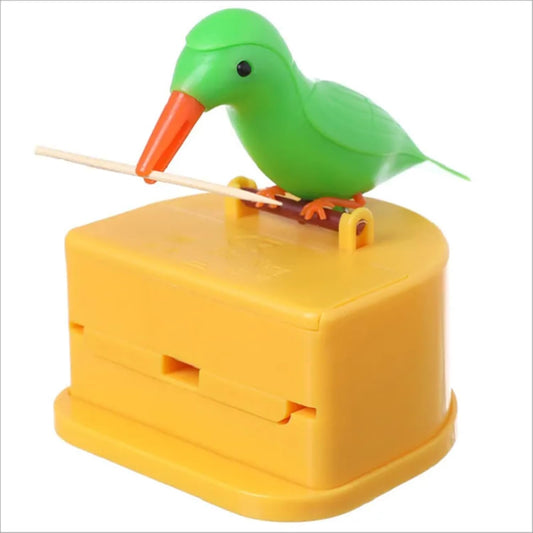 Colorful Bird Toothpick Holder – Push-Type Toothpick Dispenser Box, Cute Bird Design, Automatic Toothpick Container for Home, Kitchen, Dining Table, Bar Accessories.