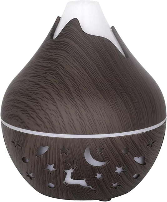 7 Colour LED Air Diffuser & Humidifier with Aromatic Essential Oil Feature | 350ml Ultrasonic Cool Mist | Auto Shut-Off | Aromatherapy Diffuser for Home, Office, Spa and More!
