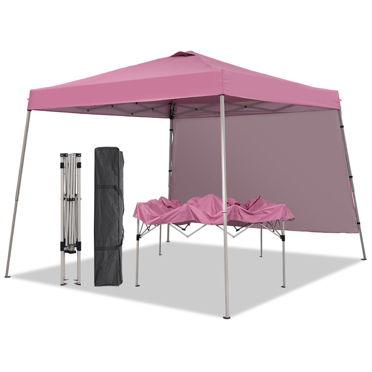 Ainfox 8ft x10ft Pop Up Canopy Tent, Portable Gazebo, Outdoor Canopy for Events With 1/2 SideWall