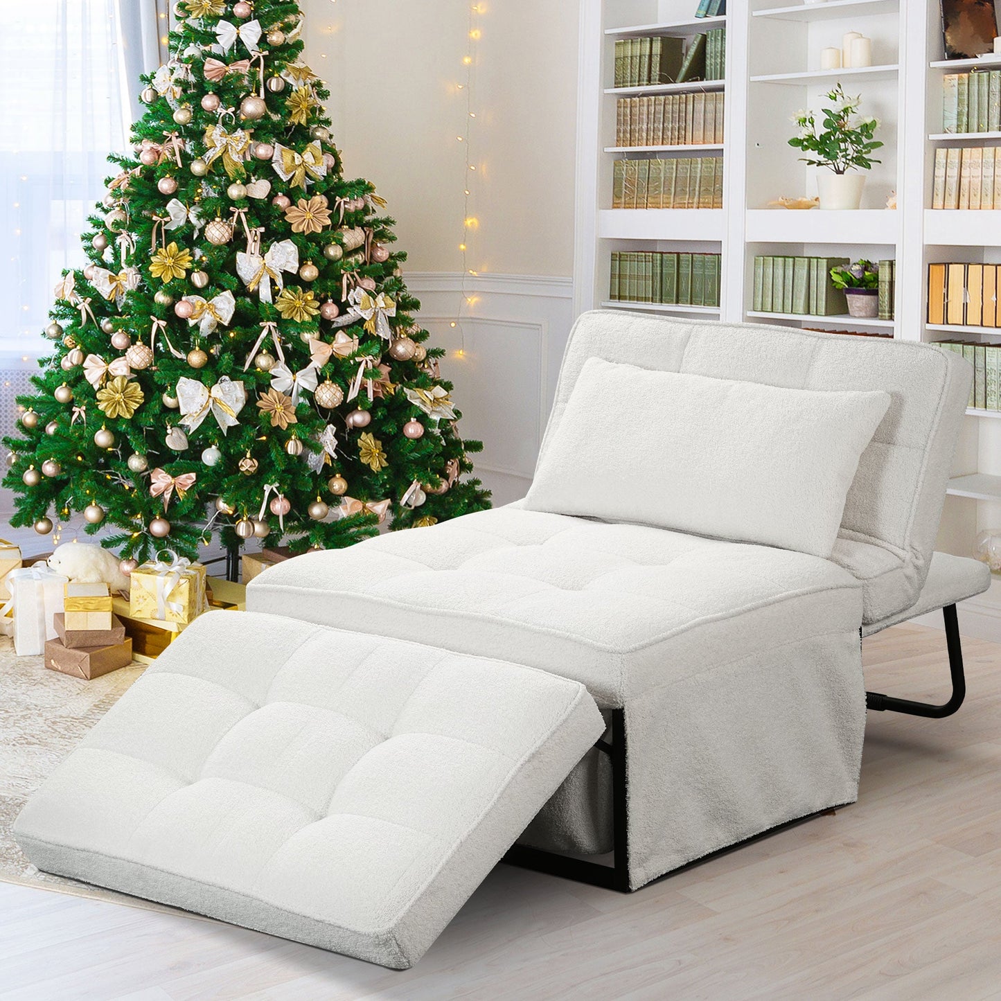 Ainfox 71inch Convertible Sofa Bed Navy Blue,4-in-1 Folding Sofa