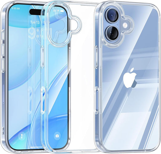 iPhone 17 Case - Crystal Clear 17 Phone Case, Rugged Military Grade Protection Shockproof Bumper Cover Anti-Yellow Case for Apple iPhone 17 Accessories Transparent